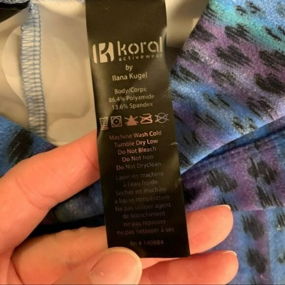 Koral active wear womens size small leopard print workout leggings in blue - Picture 7 of 9